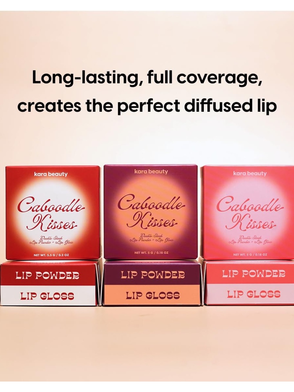 Kara Beauty Caboodle Kisses Lip Powder + Lip Gloss - Pink/Red Shades